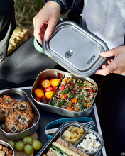 Load image into Gallery viewer, Black &amp; Blum Large Stainless Steel Lunchbox Olive 1L
