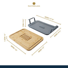 Load image into Gallery viewer, MasterClass 2 Piece Roast And Rest Set With Handles, Silicone Rack Resting Board To Carve and Serve
