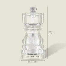 Load image into Gallery viewer, Cole &amp; Mason London Acrylic Salt Mill 130mm
