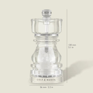 Cole & Mason London Acrylic Salt Mill 130mm