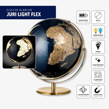 Load image into Gallery viewer, Troika Illuminated globe, rechargeable, Ø30cm, dark blue
