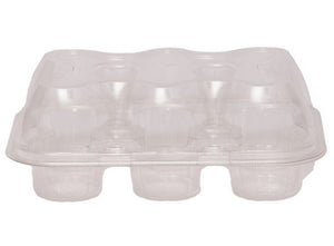 PME Pack of 3 Plastic  Cupcake Containers  - 6 Cavities