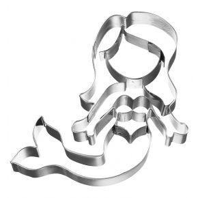 Birkmann Cookie Cutter Mermaid, swimming 9 cm Stainless Steel internal detailing