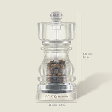 Load image into Gallery viewer, Cole &amp; Mason London Acrylic Pepper Mill 130mm
