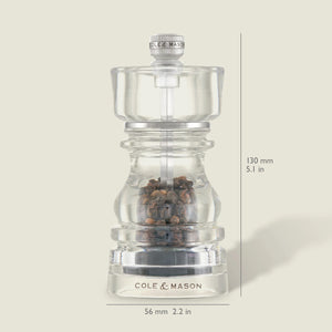 Cole & Mason London Acrylic Pepper Mill 130mm