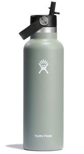 Hydroflask Standard Mouth Bottle with Straw  21oz -Agave