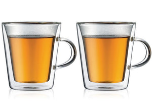 Bodum Canteen Double Wall Glass Mug 200ml, Set of 2