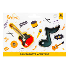 Load image into Gallery viewer, Decora Cookie Cutter Set - Note and Guitar
