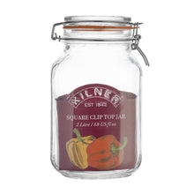 Load image into Gallery viewer, Kilner Clip Top Jar - Square, 2 Litre
