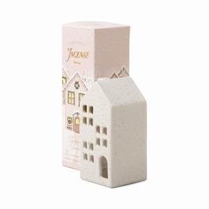 Ceramic Townhouse Incense Holder - White