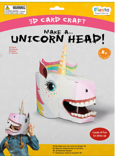 Unicorn 3D Mask Card