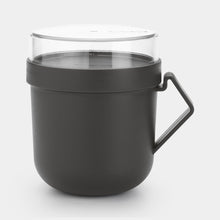 Load image into Gallery viewer, Brabantia Make &amp; Take Soup Mug 0.6L - Dark Grey
