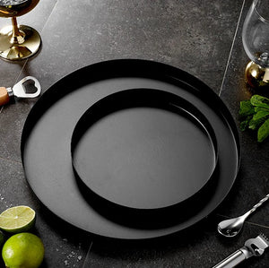 Ladelle Tempa Aurora Serving Trays - Set of 2, Matte Black