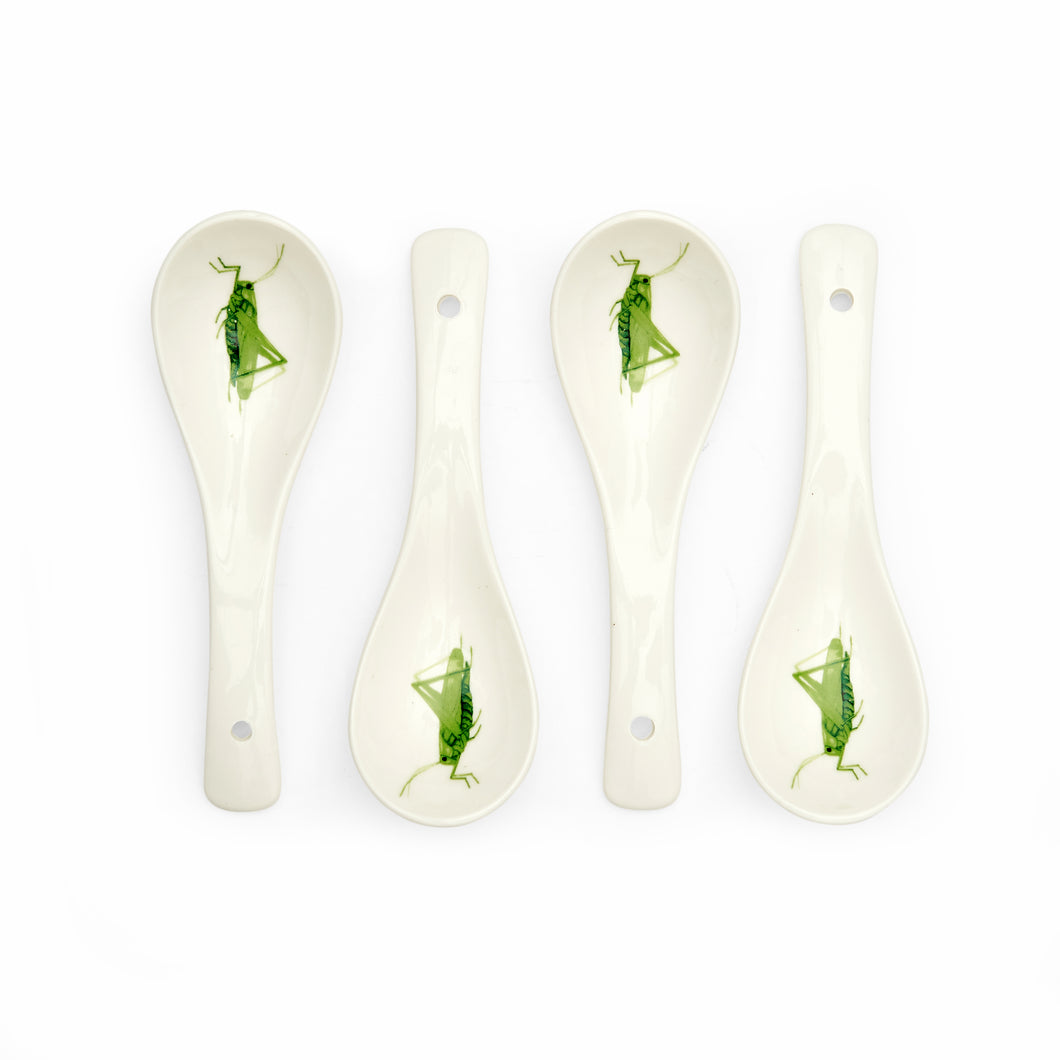 Kikkerland Ceramic Grasshopper Spoons