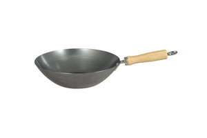 Dexam Standard Gauge Carbon Steel Wok - 10.5"