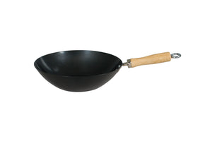 Dexam Standard Gauge Carbon Steel Wok - 12''