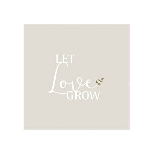 Let love grow cocktail napkin