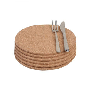 T&G Round Cork Table Mats - Set of 6