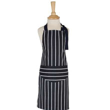 Load image into Gallery viewer, Dexam Children&#39;s Apron - Navy Butchers Stripe
