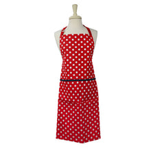 Load image into Gallery viewer, Dexam Polka Apron - Red with Navy Trim

