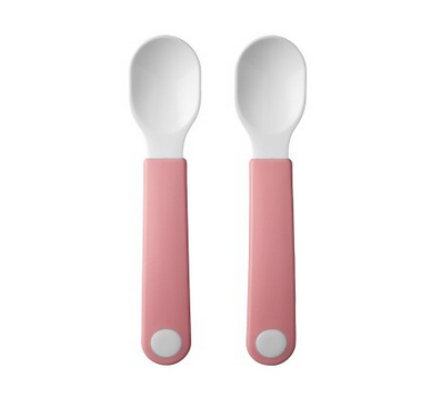 Mepal Mio Trainer Spoon Set of 2 - Deep Pink