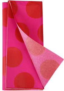 Rex Tissue Paper (10 Sheets) - Red On Pink Spotlight