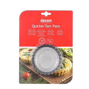 Dexam Set of 4 Non-Stick Tart/Quiche - 10cm