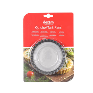 Dexam Set of 4 Non-Stick Tart/Quiche Tins - 12cm