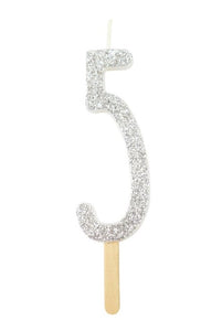 PME Birthday Candle - Silver No. 5