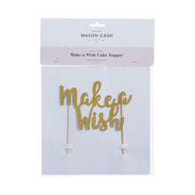 Load image into Gallery viewer, Mason Cash Cake Topper - Make a Wish, Gold
