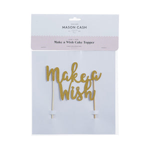 Mason Cash Cake Topper - Make a Wish, Gold