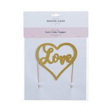 Load image into Gallery viewer, Mason Cash Gold Cake Topper - Love
