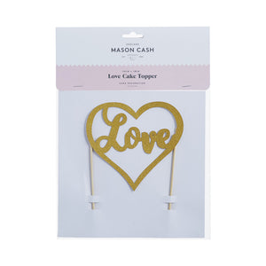 Mason Cash Gold Cake Topper - Love