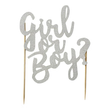 Load image into Gallery viewer, Mason Cash Silver Cake Topper - Girl or Boy?
