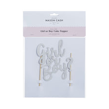 Load image into Gallery viewer, Mason Cash Silver Cake Topper - Girl or Boy?
