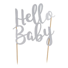 Load image into Gallery viewer, Mason Cash Silver Cake Topper - Hello Baby
