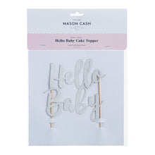 Load image into Gallery viewer, Mason Cash Silver Cake Topper - Hello Baby
