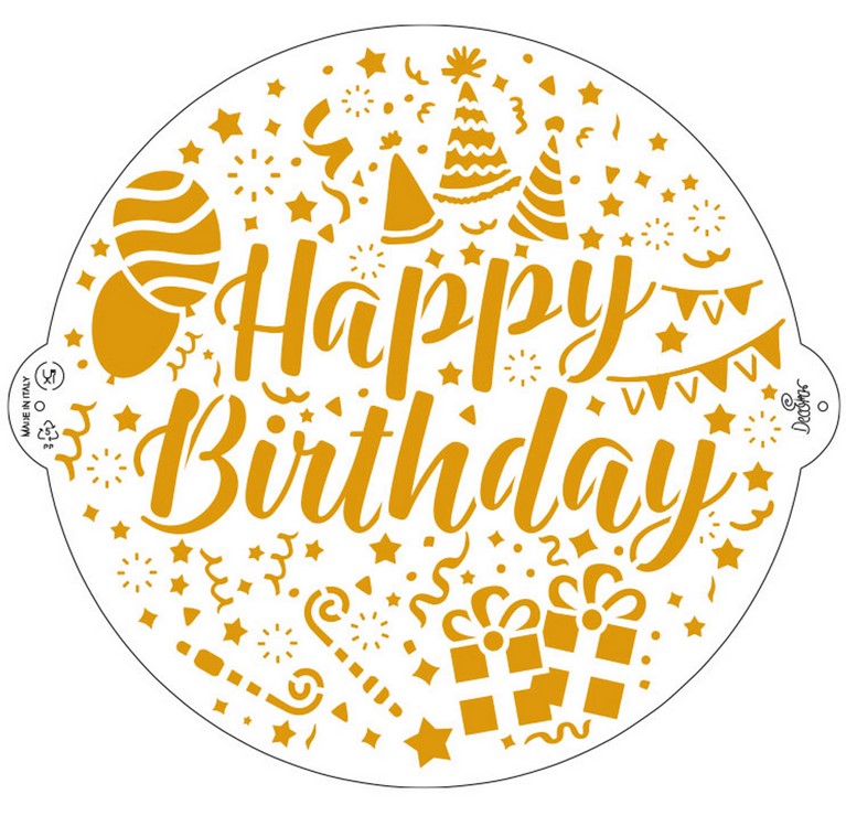 Decora Stencil - Happy Birthday