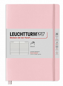 Leuchtturm A5 Softcover Ruled Notebook - Powder Pink