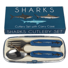 Load image into Gallery viewer, Rex Children&#39;s Cutlery Set - Sharks
