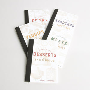 "Bon Appetit" Set of 5 Recipe Books