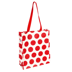 Rex Shopping Bag - Red On White Spotlight