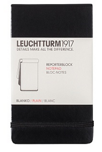 Leuchtturm A6 Reporters Plain Notebook - Black