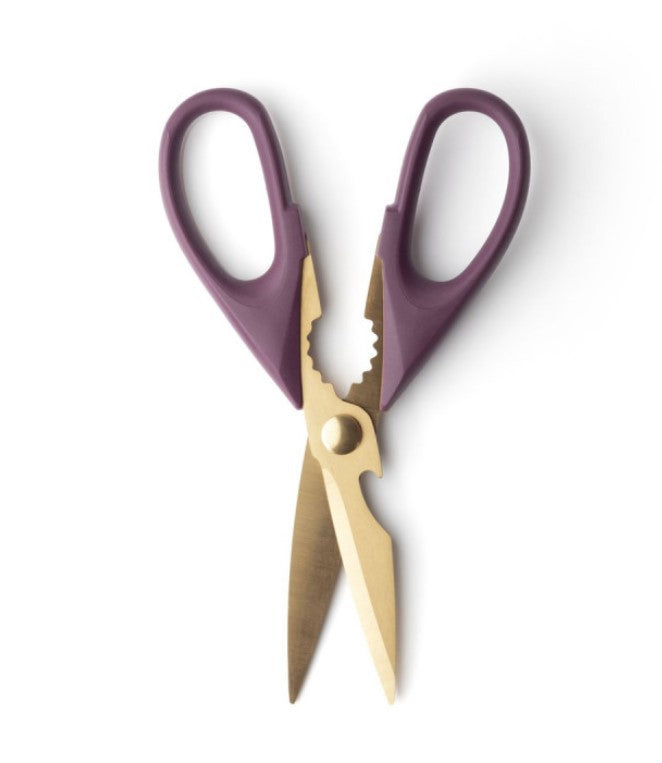 Taylor's Eye Witness Serrated Kitchen Shears, Mulberry & Gold