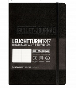 Leuchtturm A5 Hardback Bullet Journal - Black