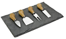 Load image into Gallery viewer, Taylor&#39;s Eye Witness 4 Piece Cheese Knife and Slate Board Set
