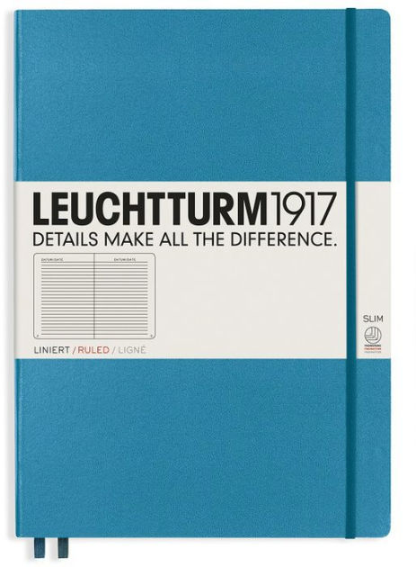 Leuchtturm Slim A4 Lined Notebook - Nordic Blue