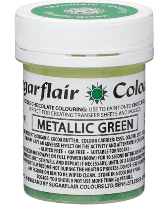 Sugarflair Chocolate Colouring  - Metallic Green