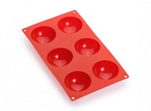 Load image into Gallery viewer, Lekue Gourmet 6 Cav Semi Sphere Mould - Red
