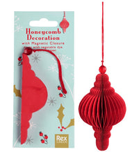 Load image into Gallery viewer, Rex Red Classic Honeycomb Christmas Decoration
